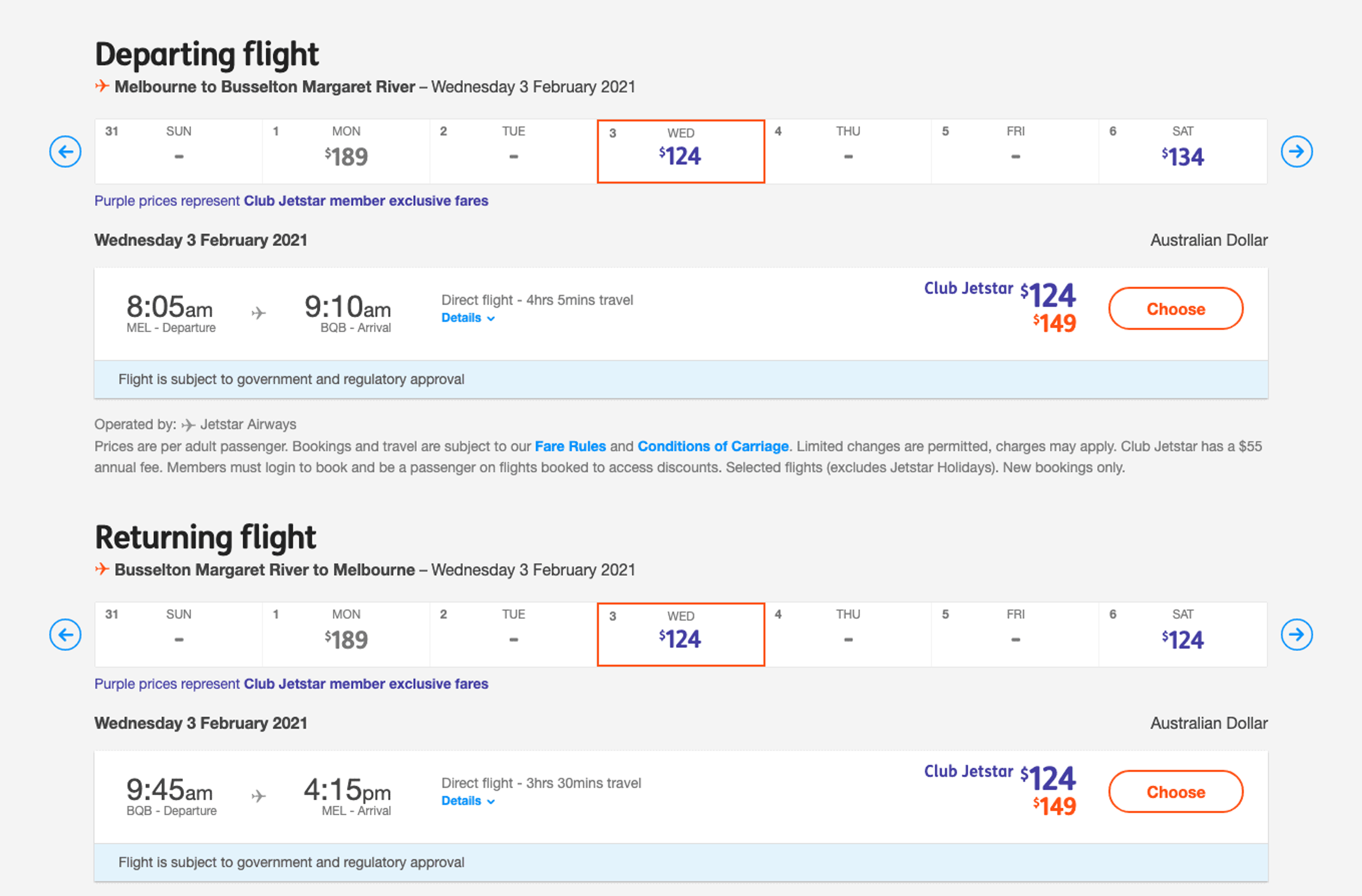 Jetstar Melbourne to Busselton (Margaret River) Flights Are Now On Sale Pricing