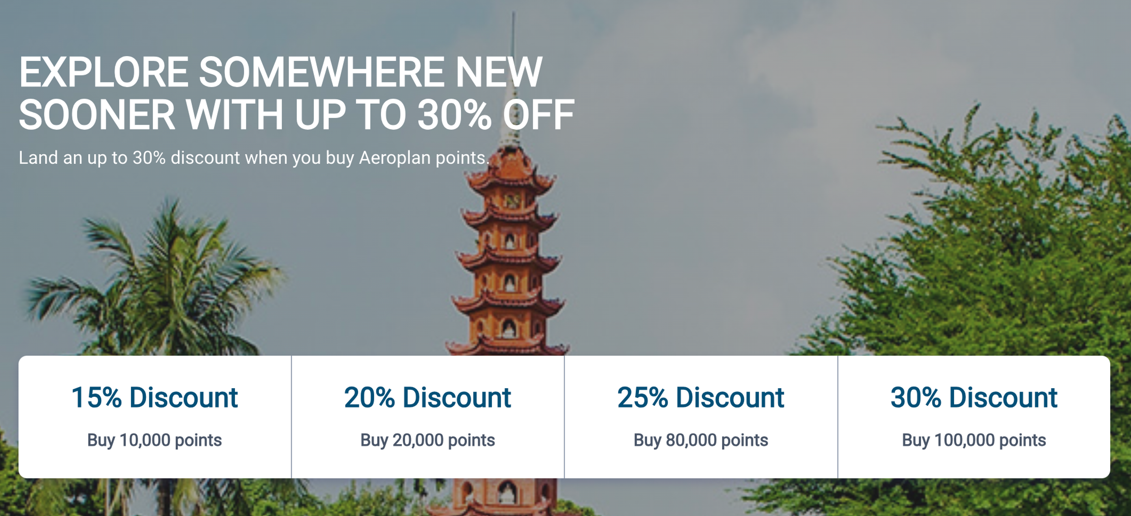 buy Aeroplan points with a discount