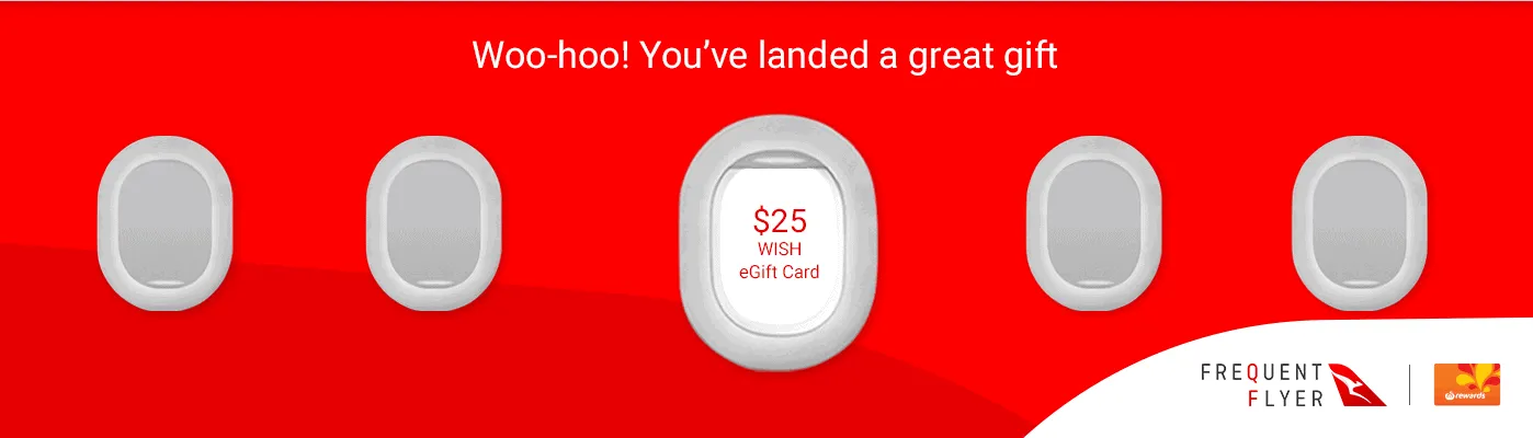 Link Woolworths Rewards to Qantas for a bonus gift Wish eGift Card