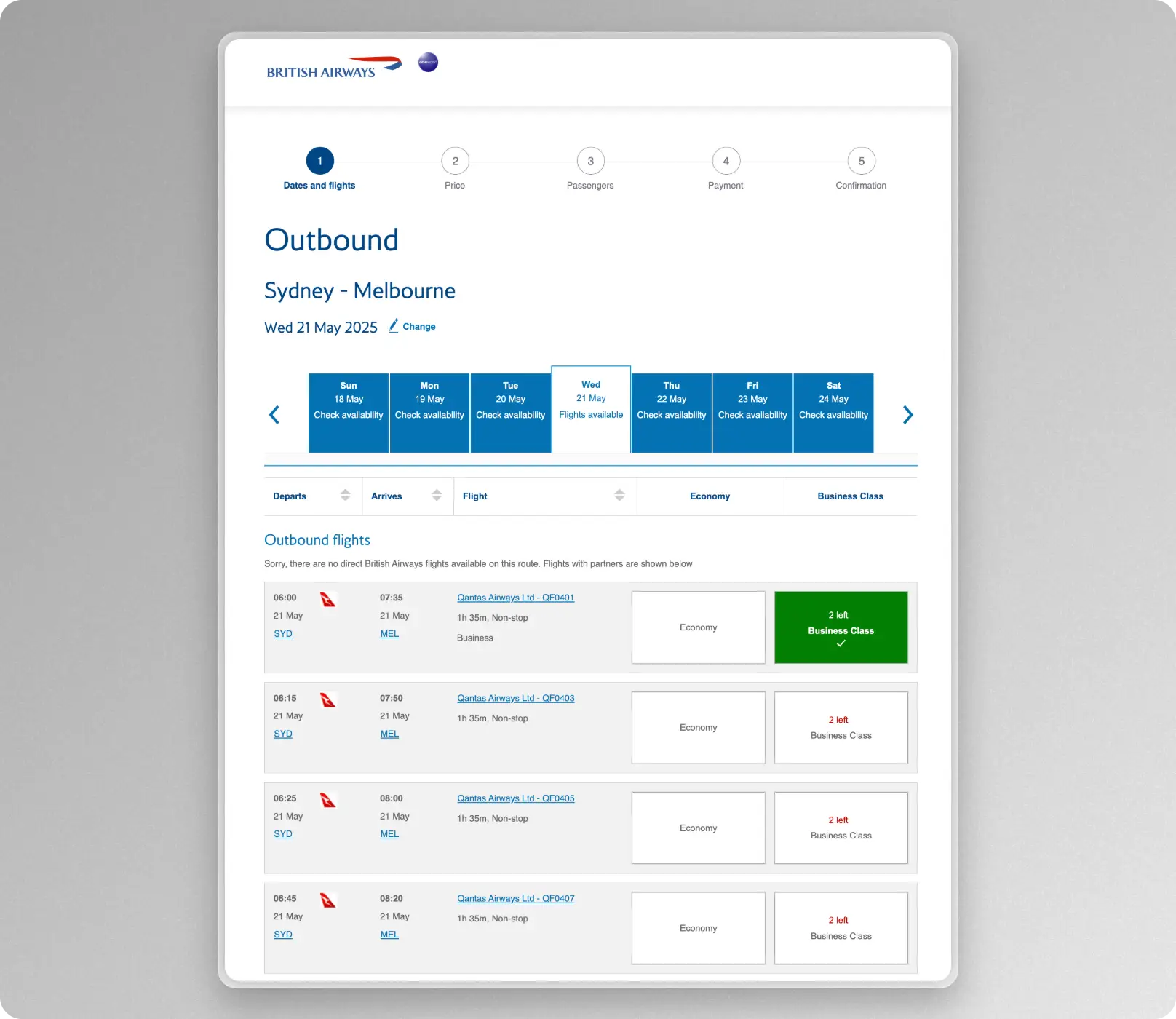 Redeem Avios for Qantas Flights