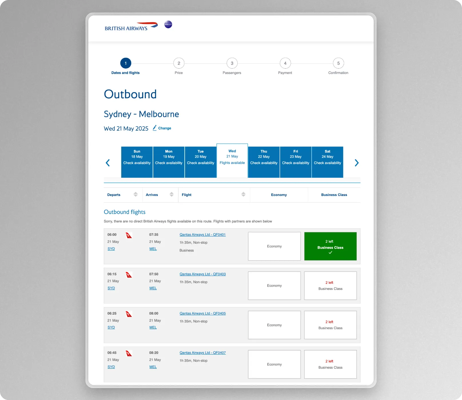 Redeem Avios for Qantas Flights