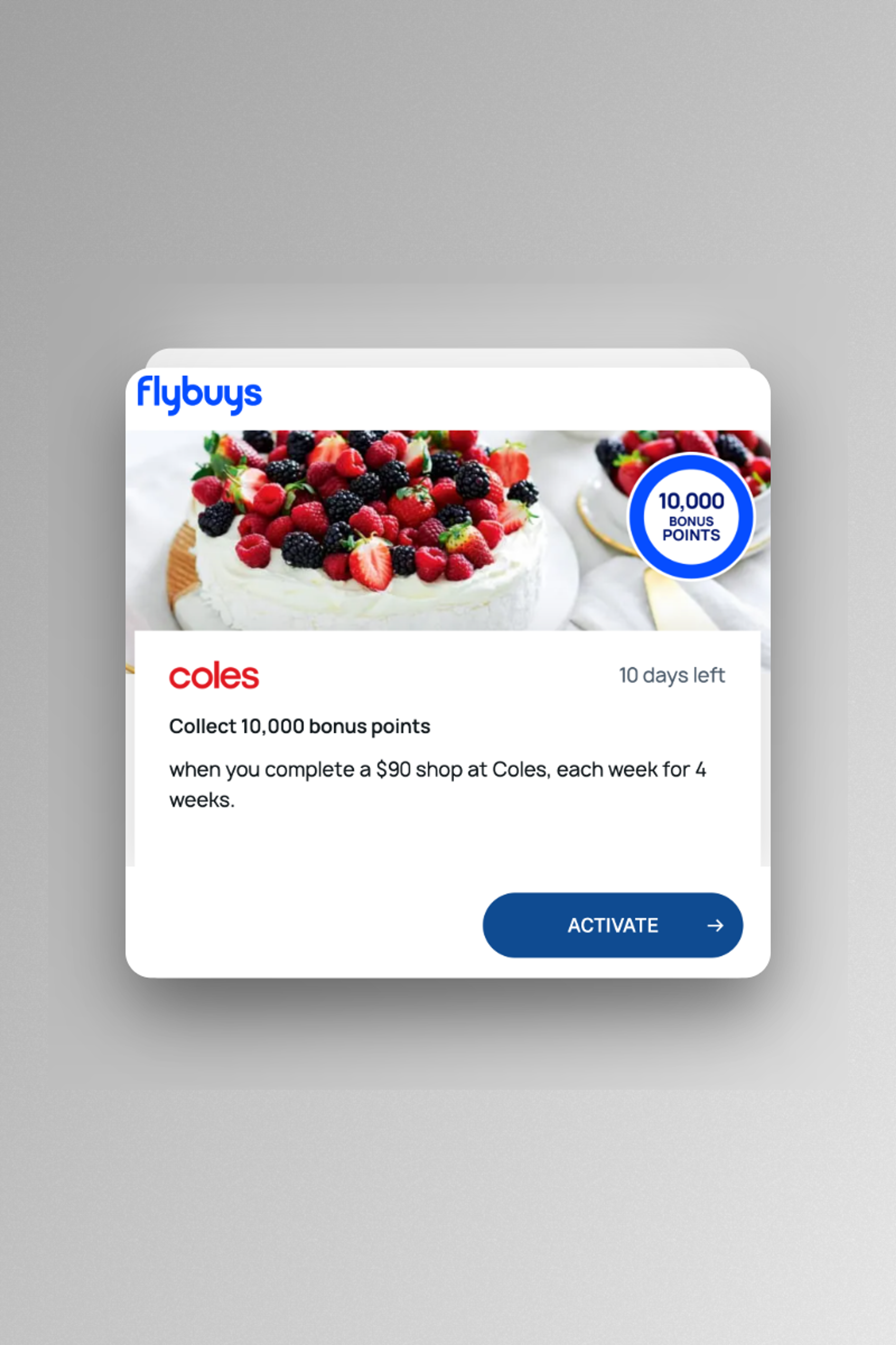 Flybuys 4-week Offer 10,000 Points At Coles