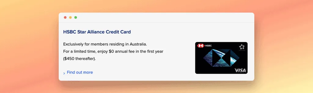 HSBC Star Alliance Credit Card
