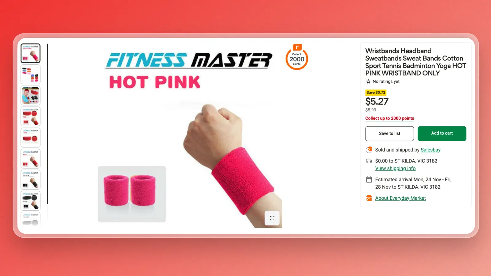 Everyday Rewards Points By Purchasing Sweatbands