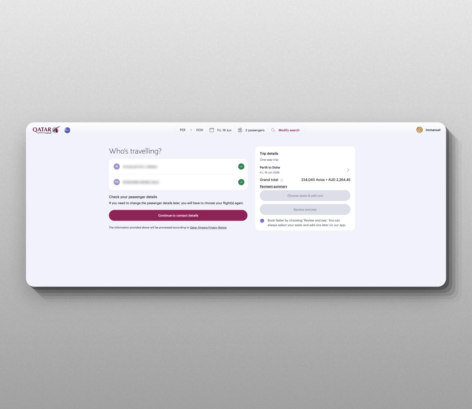 Qatar Airways My List