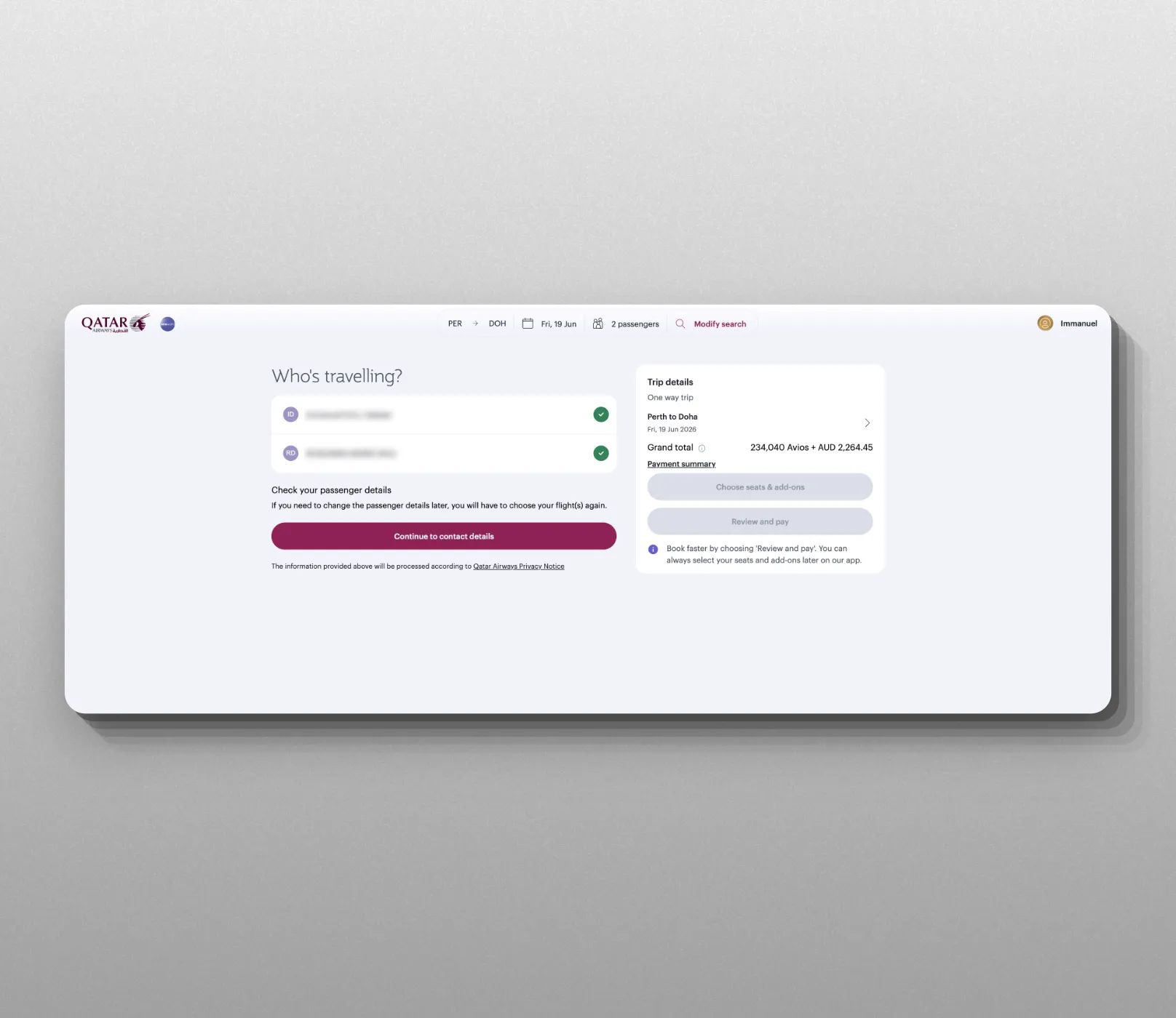 Qatar Airways My List
