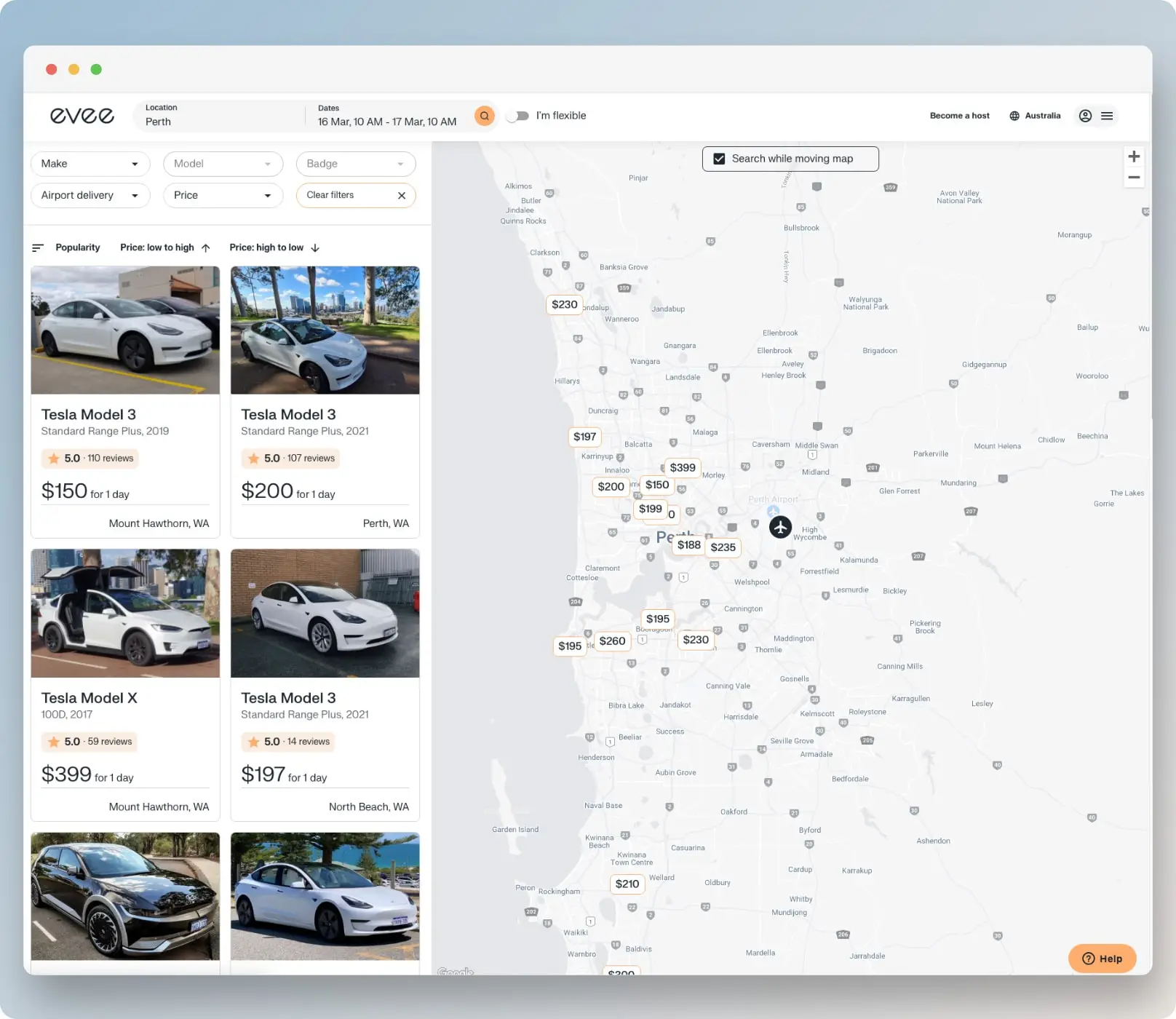 How to rent a Tesla in Australia