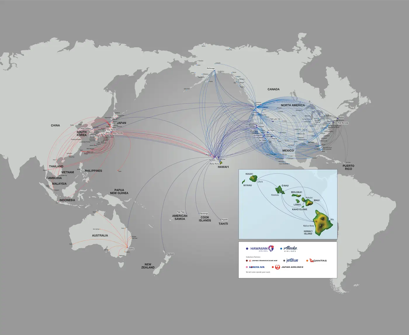 Hawaiian Airlines Route Network