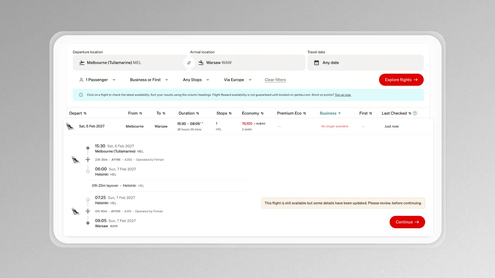 Qantas Partner Airline Reward Seats Vanish In Website Glitch