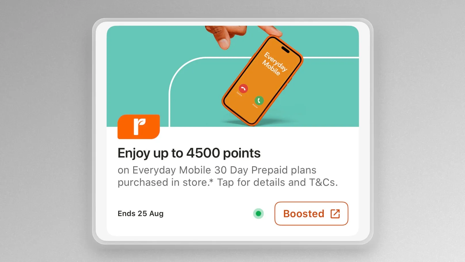 4,500 Everyday Rewards Points On $35 SIM Cards