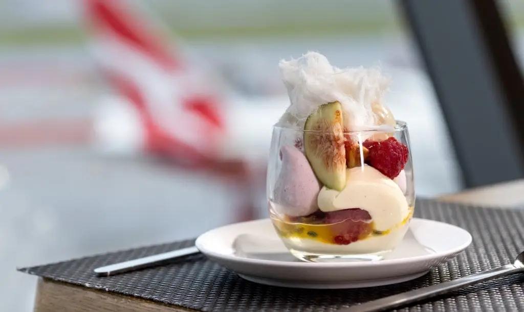 Qantas First Class Lounge Food