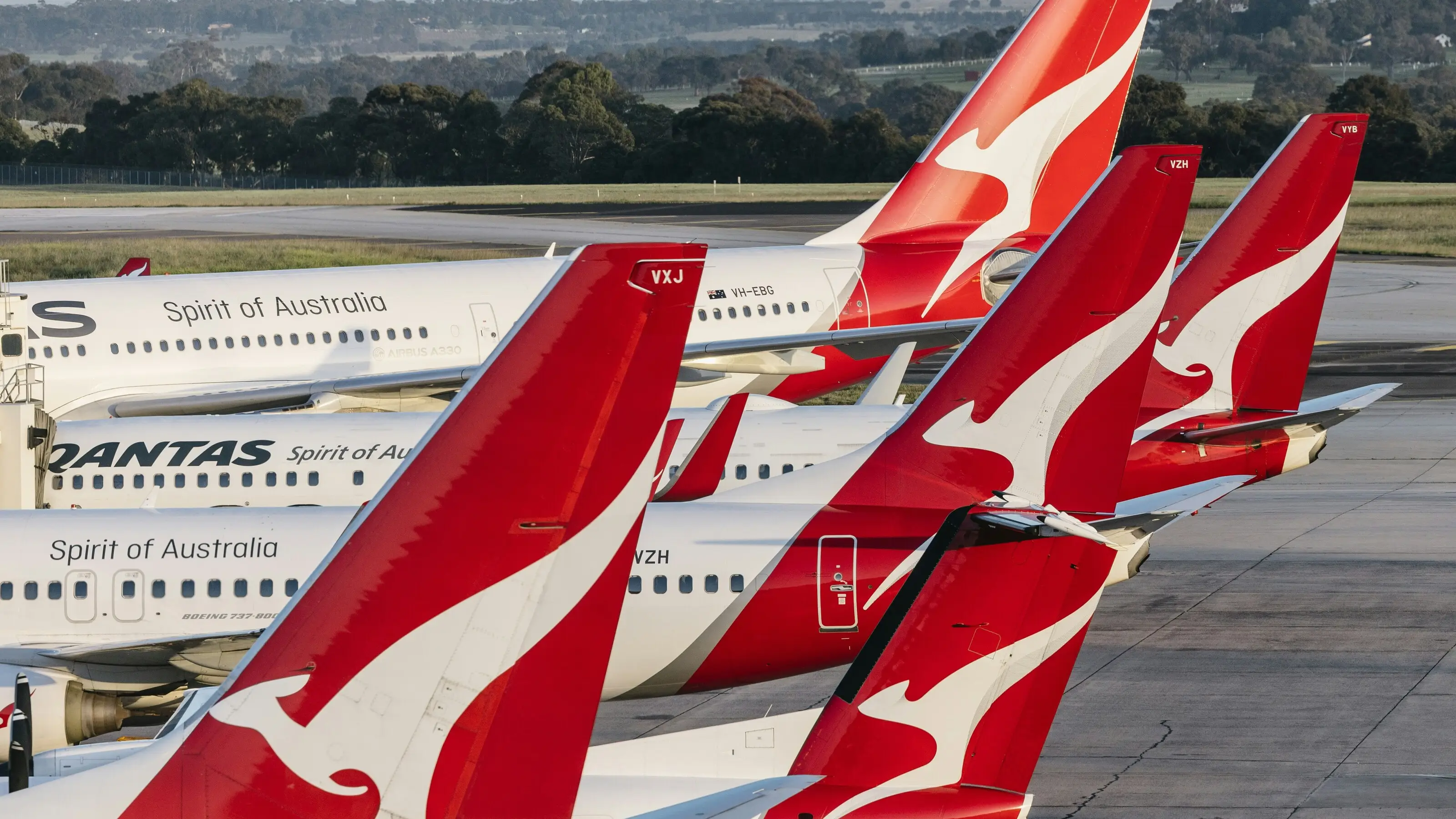 Qantas tails