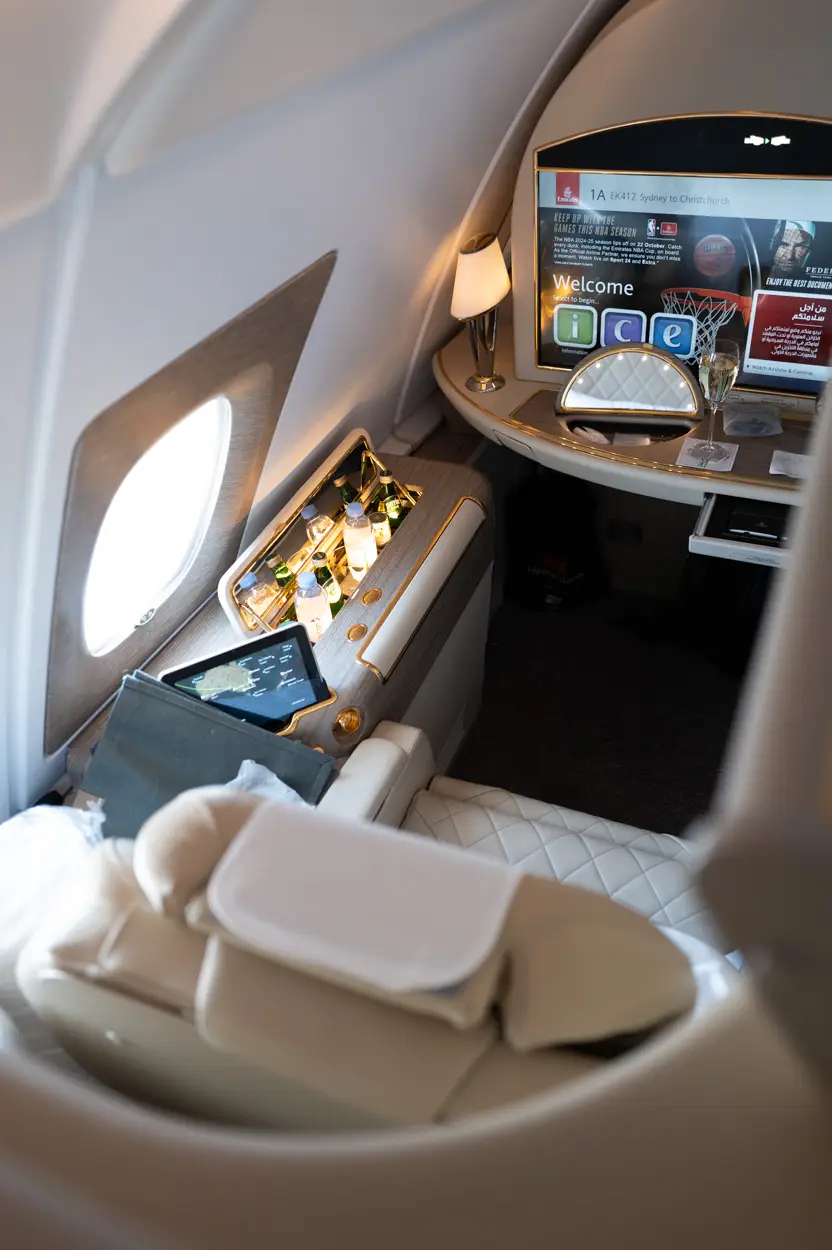 Emirates latest A380 first class seat