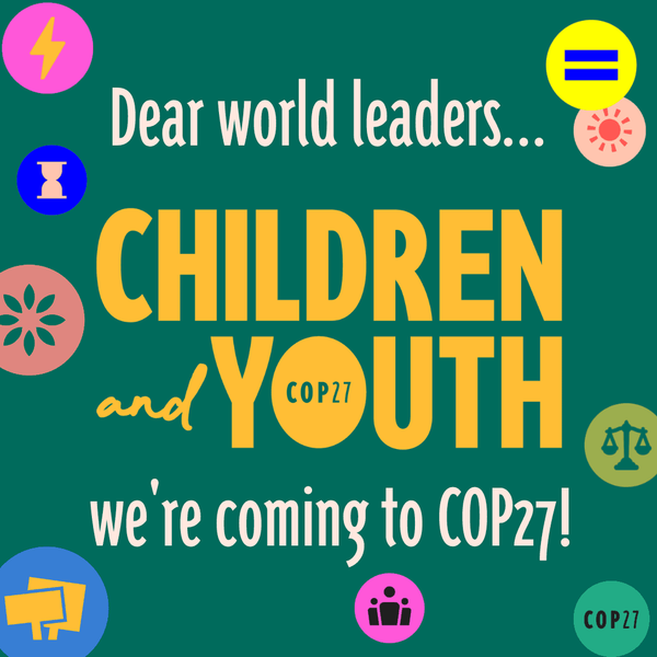 Banner saying 'dear world leaders, we're coming to COP27'