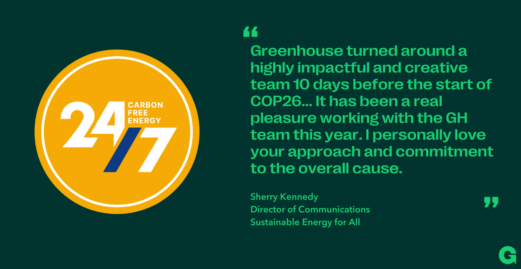 Quote by Sherry Kennedy, Director of Communications at Sustainable Energy for All