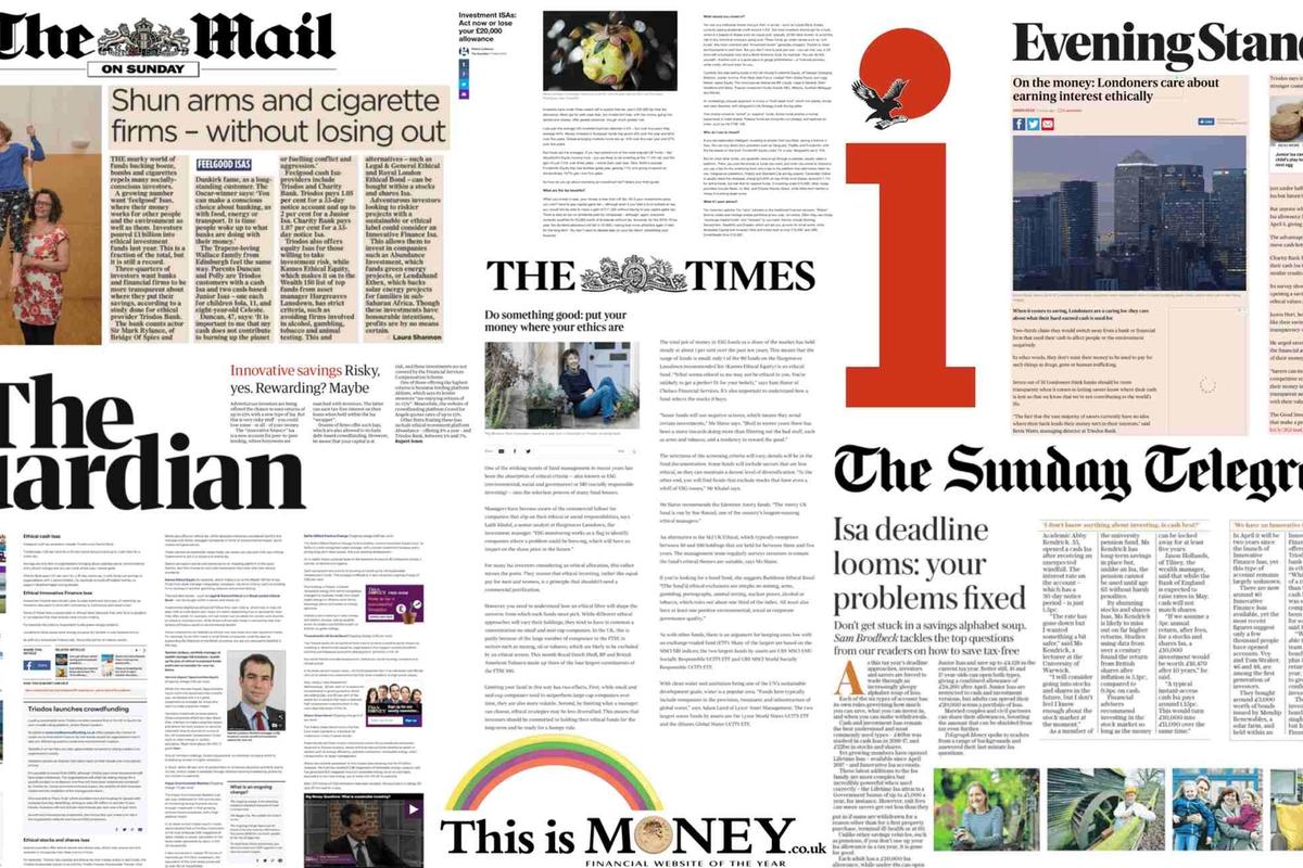 Collage of newspaper headlines.