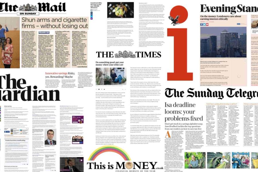 Collage of newspaper headlines.