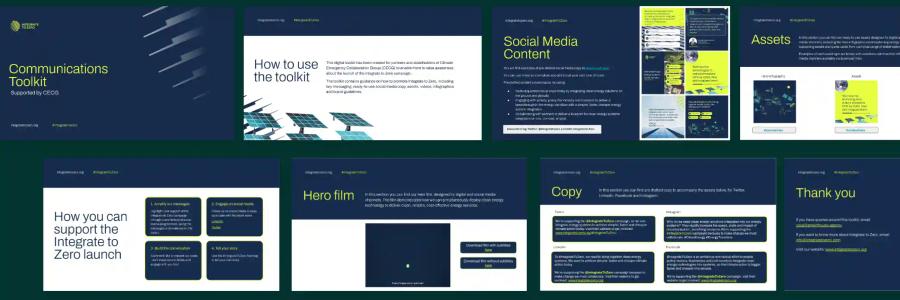 Preview of the digital toolkit for Integrate to Zero