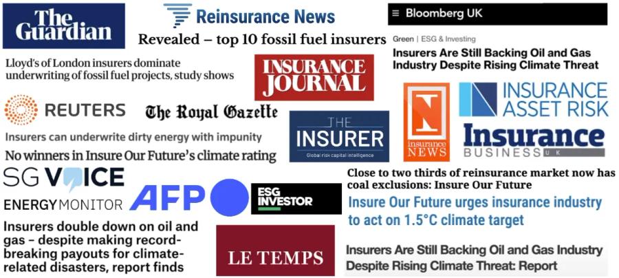 Media publication titles that covered Insure Our Future