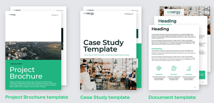 Branded templates for 1energy