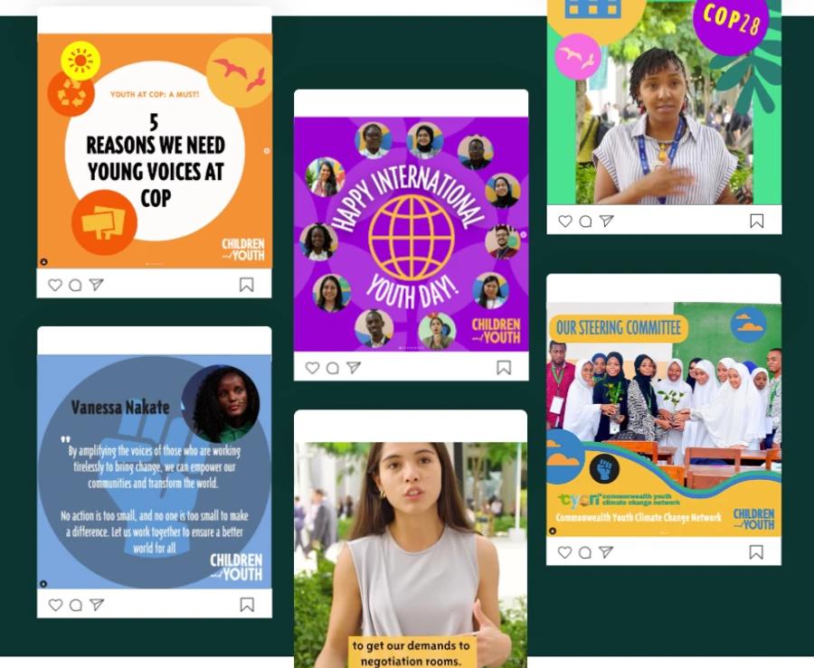 Preview of social media assets for children and youth pavilion