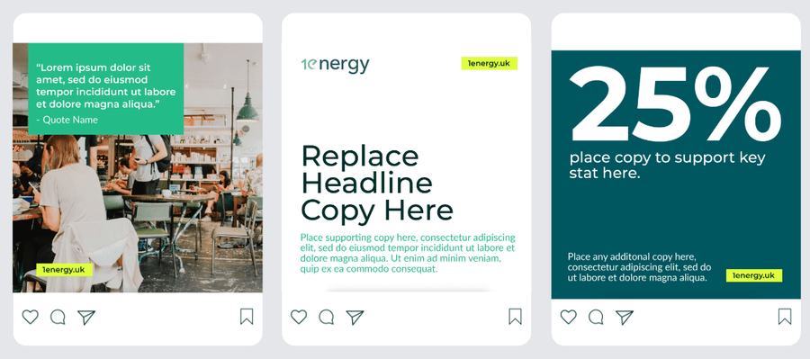 Social media asset templates