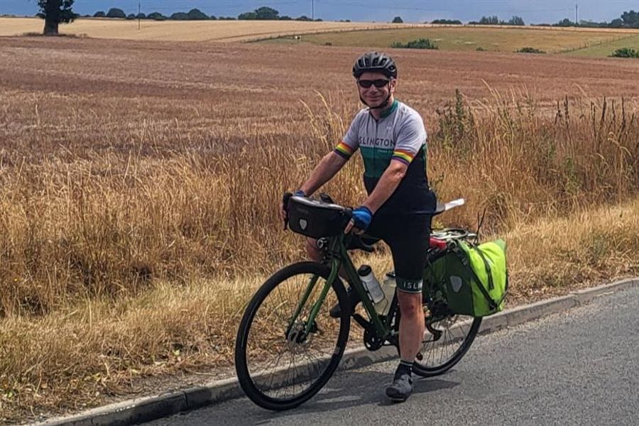 David Mason on his bike