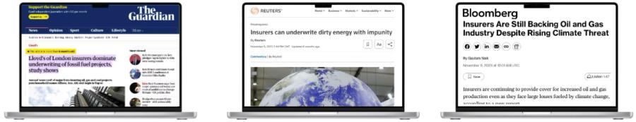 Top media articles for Insure Our Future