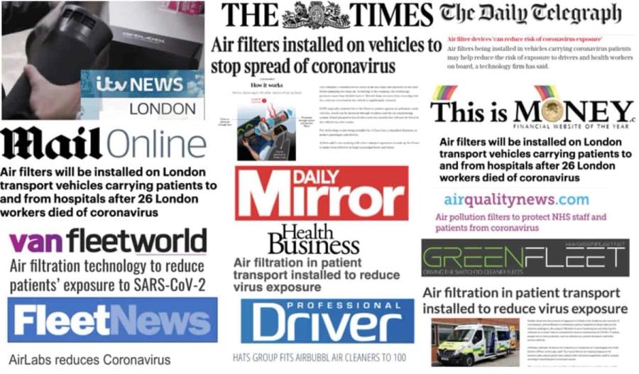 Collage of newspaper headlines