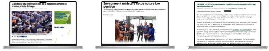 Nature restoration law top media articles