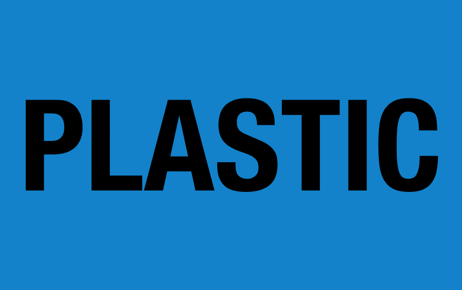 Animation that says Plastic