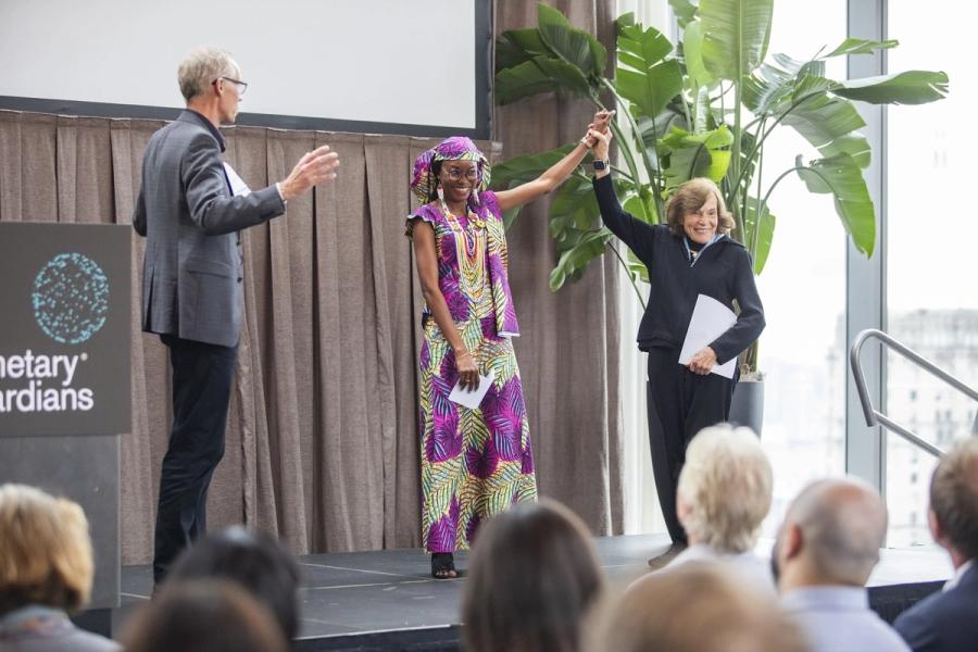 Johan Rockstrom, Hindou Ibrahim, Silvia Earle at the Planetary Guardians Launch