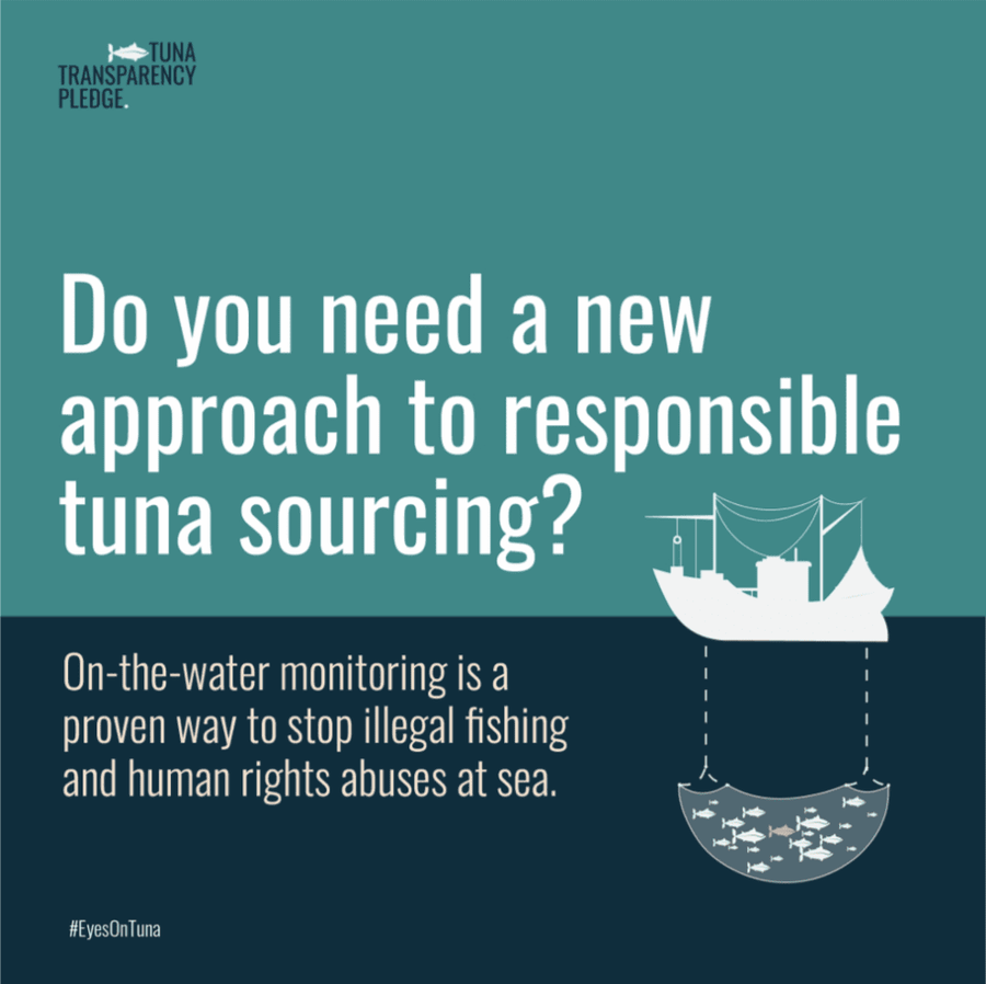 TNC fisheries infographic that says "do you need a new approach to responsible tuna sourcing?"