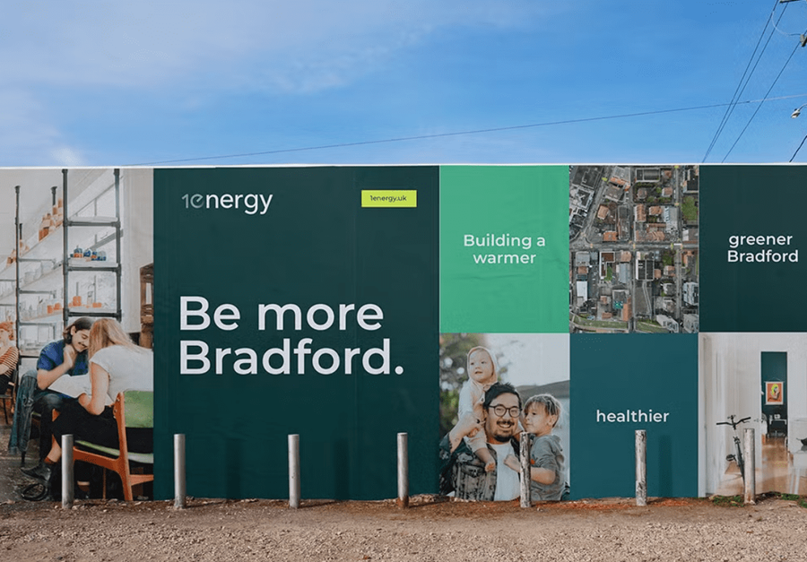 1energy hoarding boards in action