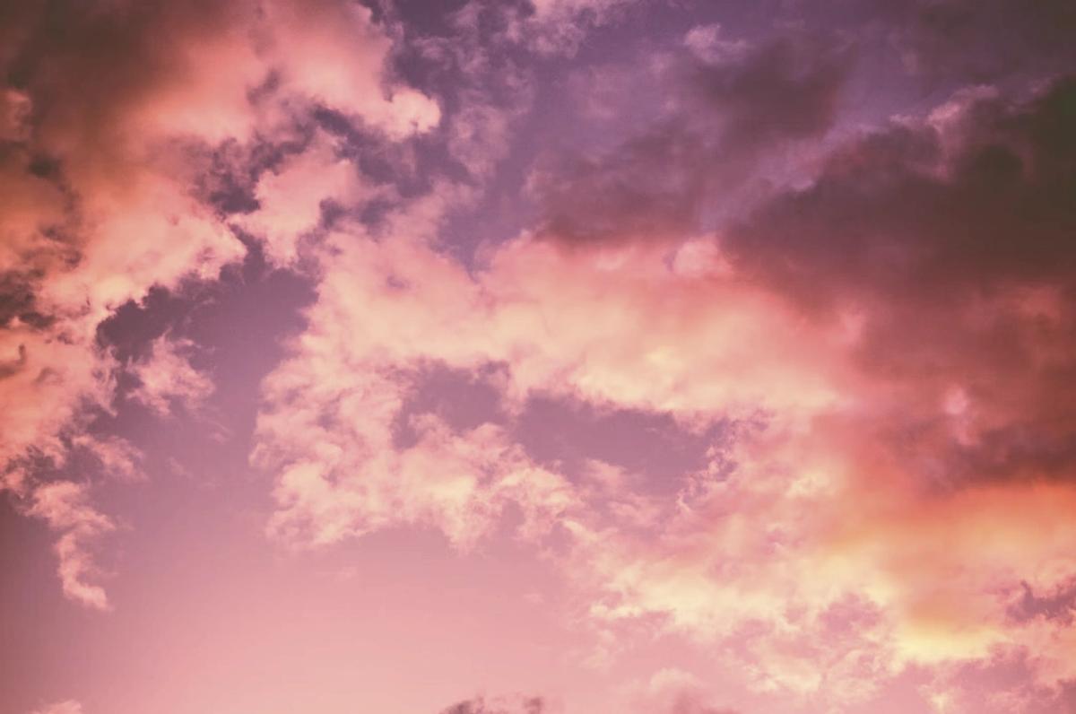 clouds in sunset sky