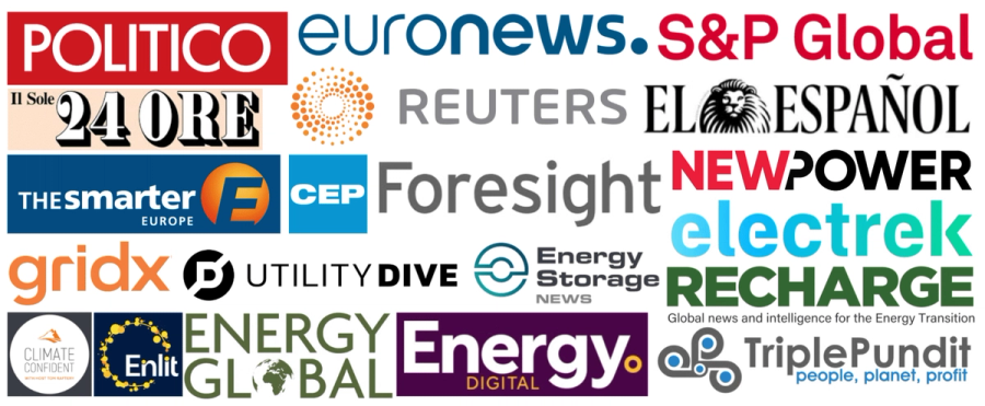Logos of various news outlets