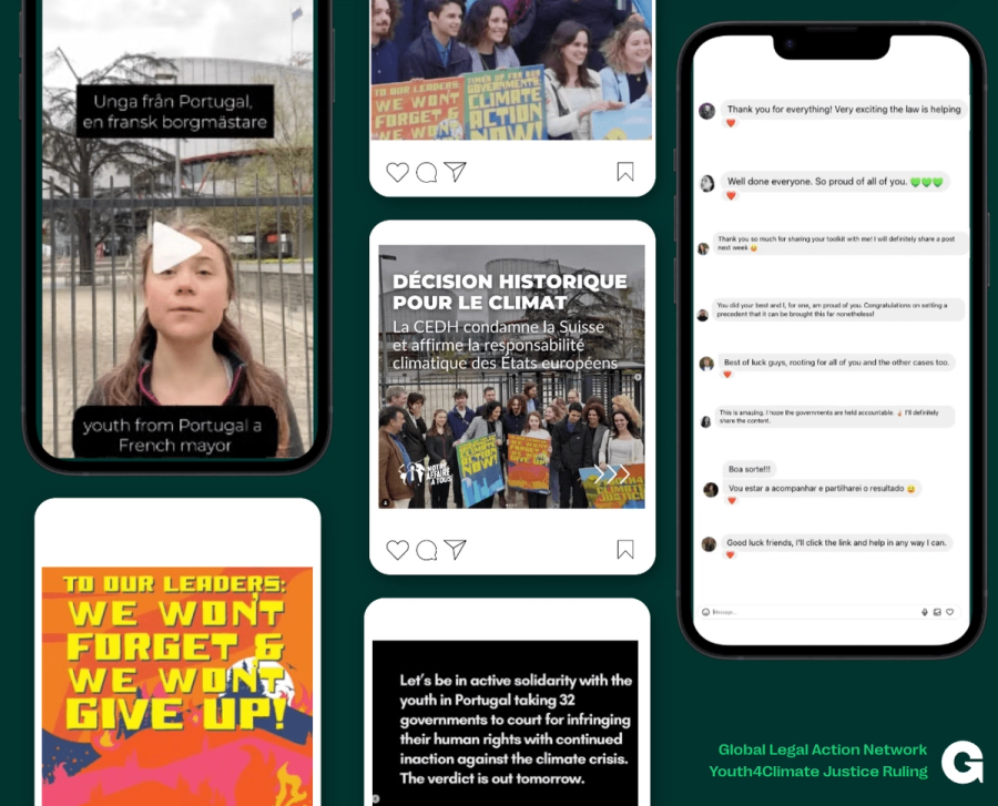 Previews of Youth4ClimateJustice social engagement