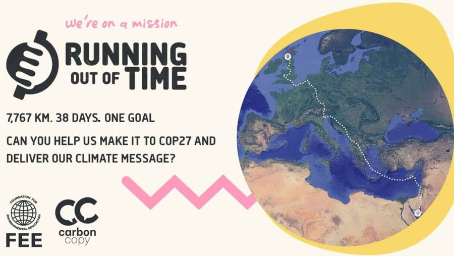Banner that says Running Out Of Time