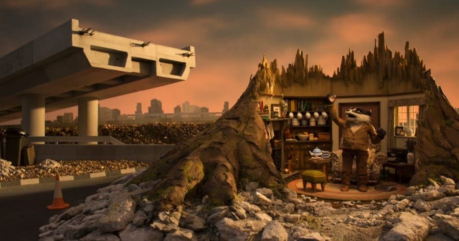 Still shot from the Wind in the Willows animation.