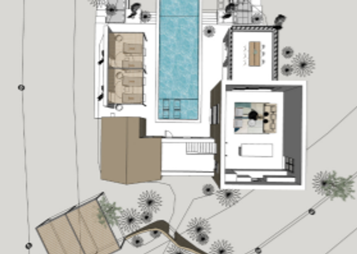 Aerial view of first floor with cropped roof