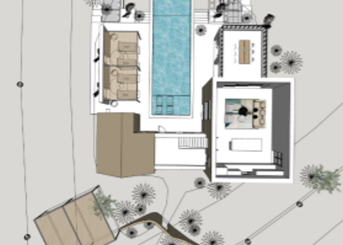 Aerial view of first floor with cropped roof