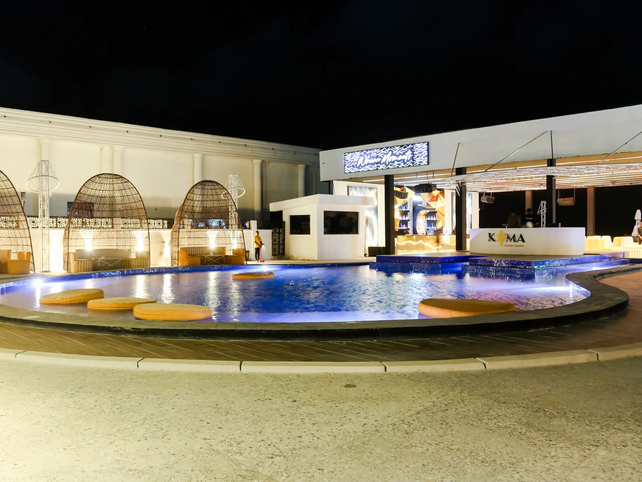 The same view after dark