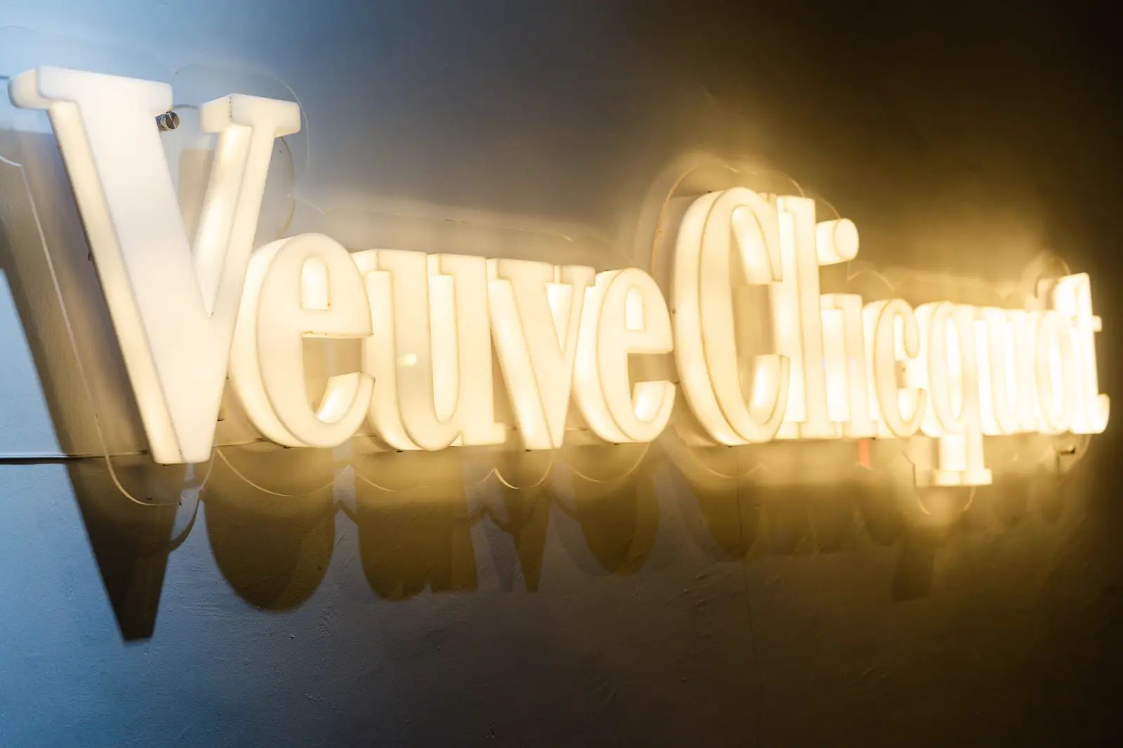 Neon at the champagne bar