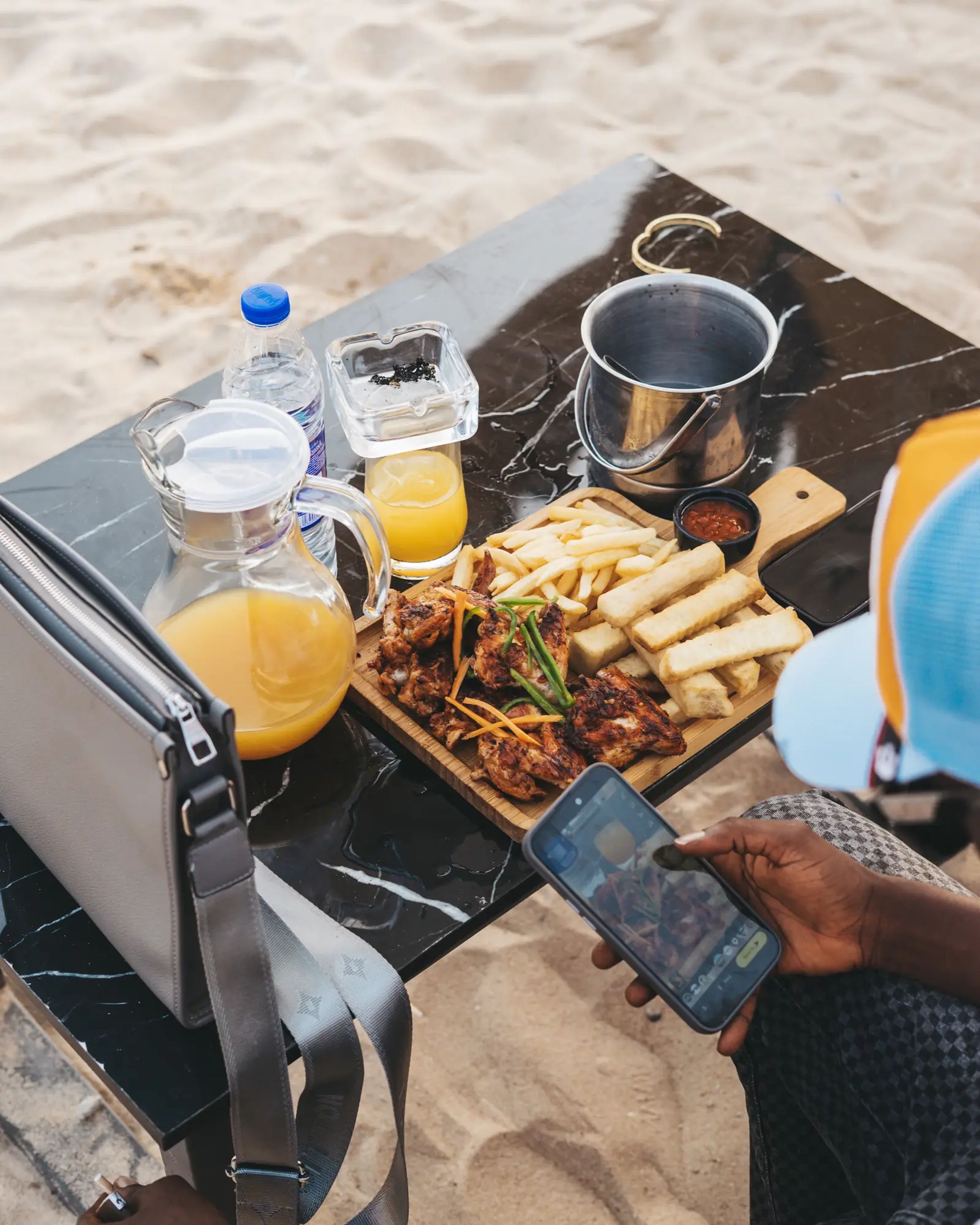 Shared plates by the water