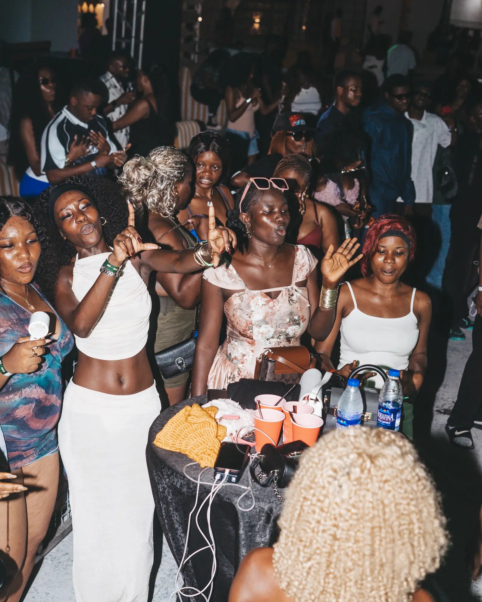 Guests dancing after dark