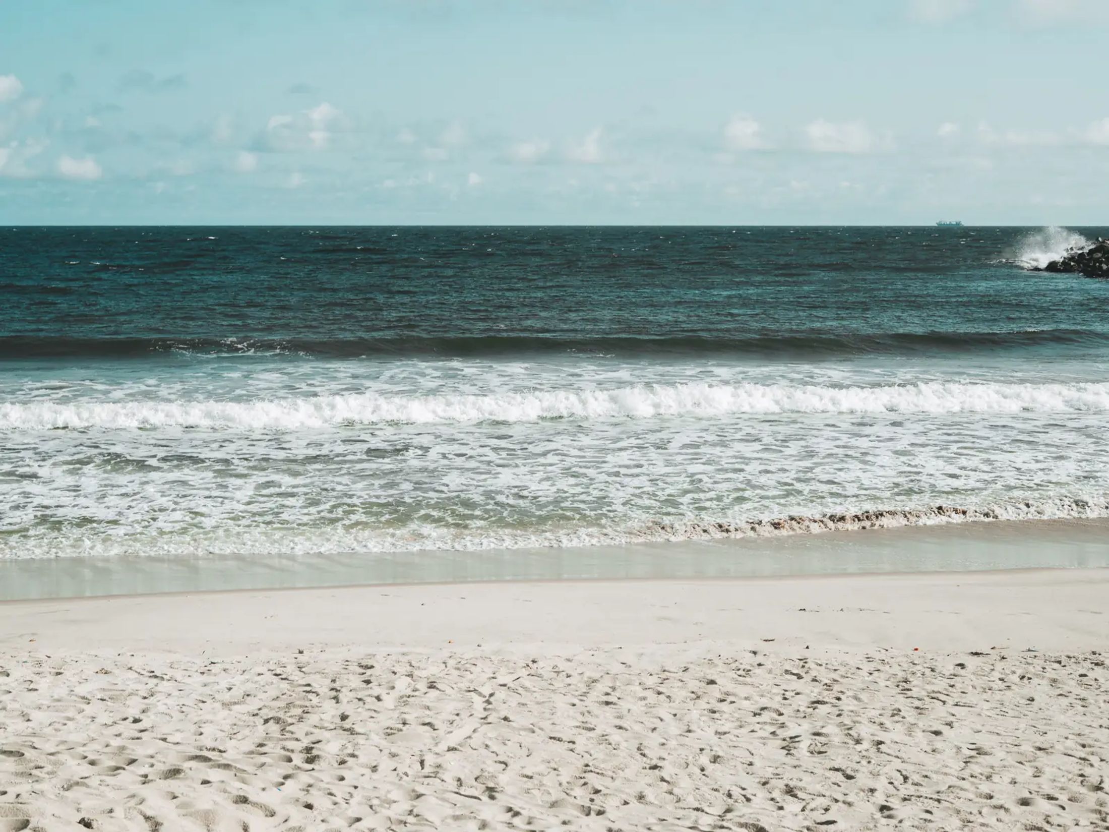 Open water and empty sand
