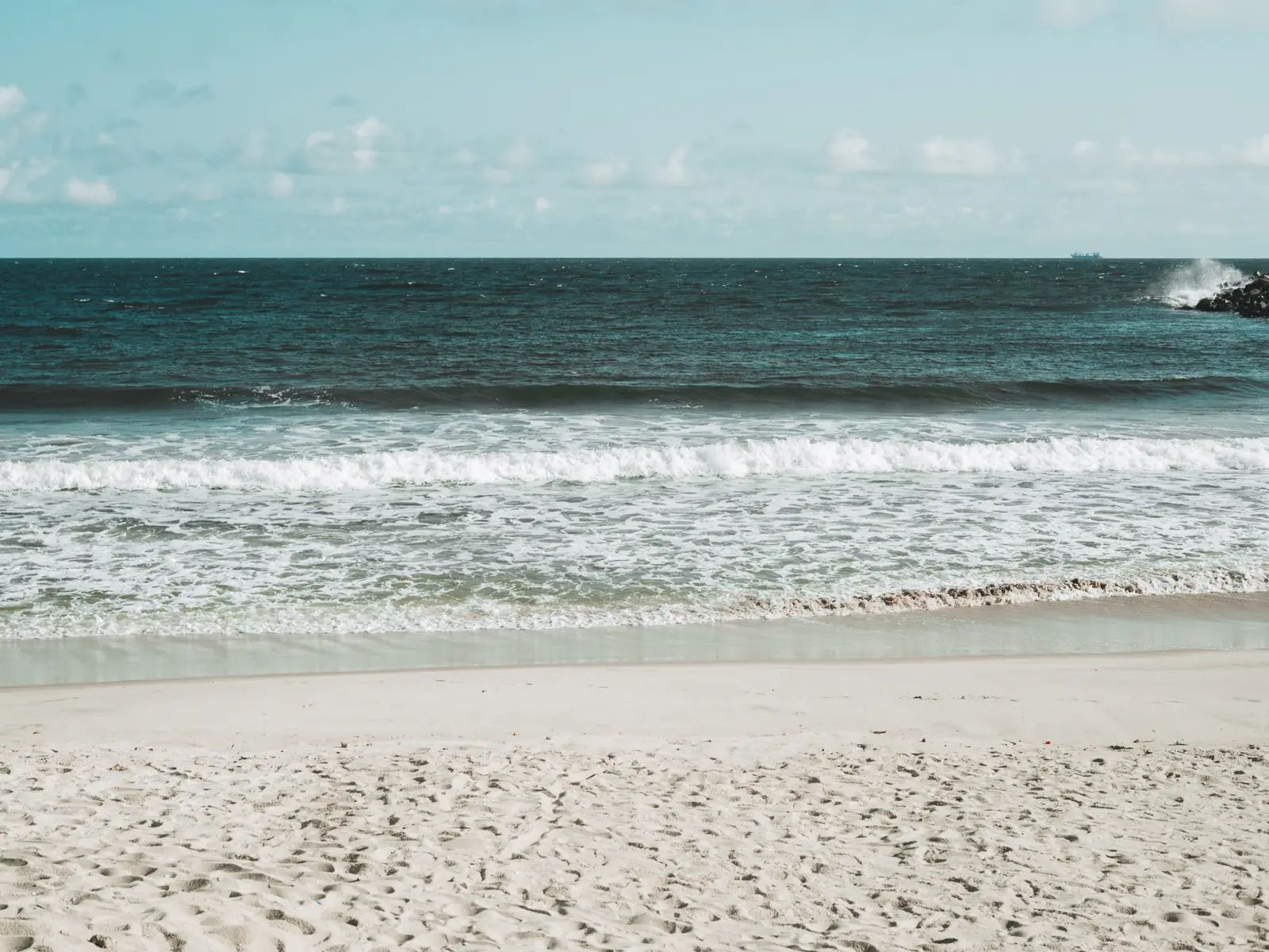 Open water and empty sand