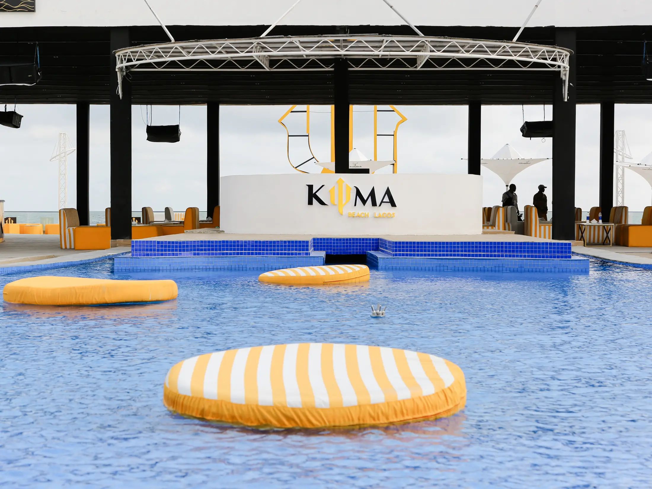 The pool and the KYMA canopy by day