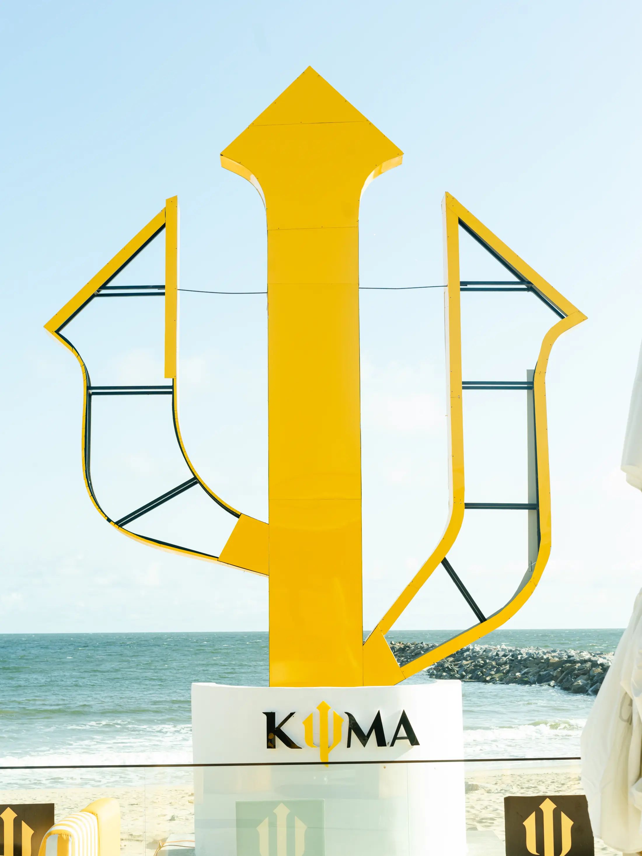 The saffron trident looking out to the Atlantic