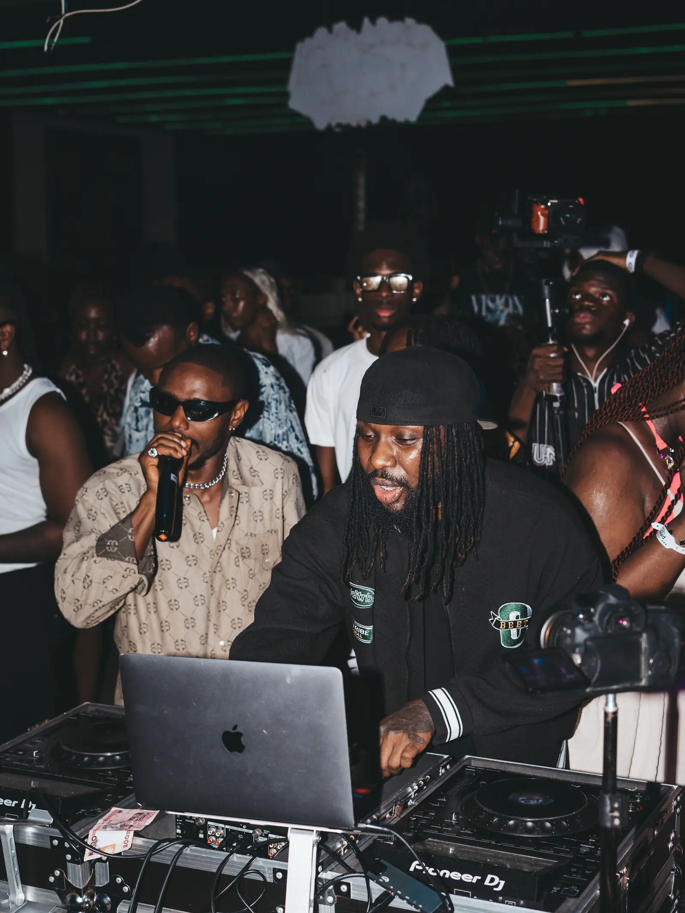 On the mic, late